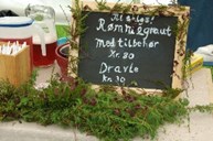 Local produce is sold at the annual Goat Cheese Festival. This picture was taken at the festival in 2007.