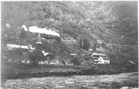 The Flåm train at full steam as it looked like in the first few years.
 