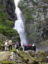 Stalheimsfossen can be seen from the old royal road which has been upgraded to a fine hiking trail. 