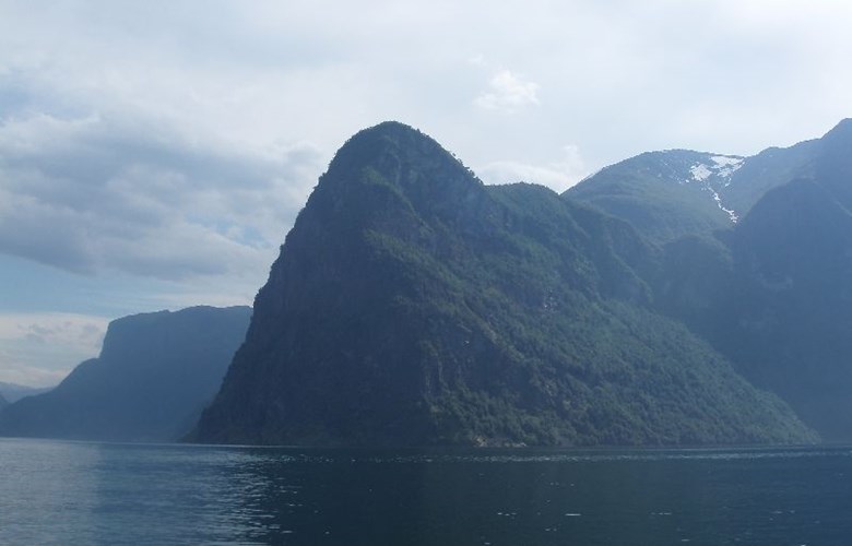 Beitelen dominates the entrance portal to the Aurlandsfjord and the Nærøyfjord.