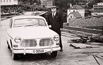 The Måløy Bridge may never have been realized without the interest and great effort by Leif Iversen. He made many trips to the offices of the Public Roads Administration both at Hermansverk and in Oslo. Iversen's white Volvo Amazon was frequently seen on the roads in Nordfjord. Iversen was the youngest mayor in the country in 1937 when he took over from his father, Karl Iversen. He held office as mayor until 1964, and was also a member of the county council for 35 years. In 1974, Leif Iversen was appointed knight of the 1. class of the Order of St. Olav for his long and comprehensive services in politics and public life. 