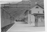 This picture shows the Flåm station in the 1960s. There were discussions going on about closing down the line. In 1998 a new company, Flåm Development Ltd.,  was established with the municipality of Aurland as one of the partners. The Norwegian State Railways (NSB) still has operational responsibility. The Flåm Railway is today mainly a tourist line and constitutes one of the major tourist attractions in Norway. In 1920 the number of passengers was stipulated at 22.000 annually, but this estimate proved to be too low. In the 1960s and 70s about 115.000 passengers used the Flåm Railway every year. Since the 1990s, this has changed dramatically, and in 2004 there were 459.144 passengers. The result is that the tourist business in Flåm flourishes. 