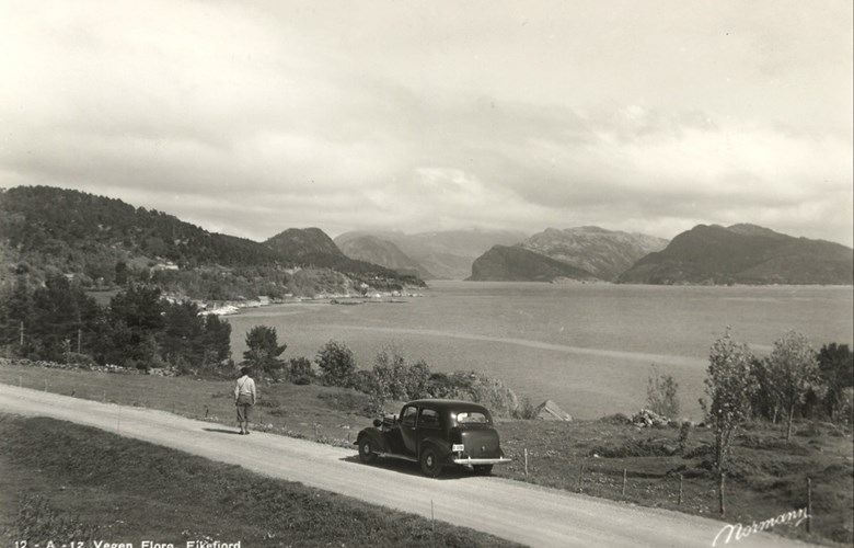 The new road between Klavelandet and Brandsøy in the 1930s.