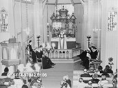 From the service in the Holmedal church in connection with the centenary / centennial in 1968. The bishop Per Juvkam officiated at the service. There were six clergymen present, and the church was filled to capacity.