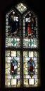 The four evangelists constitute the motif in the two large chancel windows