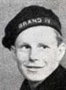 Hilmar Haug (1923-1942) was a crew member on SS "Leikanger" that went down in the south Atlantic on 27 July 1942. The picture shows him wearing his cadet cap "Brand IV" on his head.