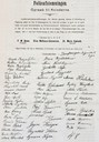 Petition sent by 'Landskvindestemmeretsforeningen'. The list has 48 signatures from Kaupanger 'sokn', containing names of women from all walks of life and social status, giving their support to the 7 June resolution. (The order of the names indicates that the list has circulated in the village).