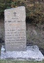 The memorial stone on Bernhard Reksten's grave in the graveyard at Reksta.