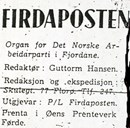 On Firdaposten in issue no. 1, volume 1, Tuesday 14 December 1948.