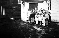 A Sunday school was started up at Dalsøyra "bedehus" in 1932. This picture was taken in the early 1950s.
