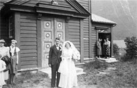 From the wedding of Leif Lidal and Kari Romøren in the Fjærland church, 8 July, 1939.

