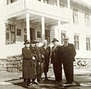 Bailiff Bredvik was very active in the management of companies and organizations. A case in point is when he sat as a member of the board of Sogn Billag in the years 1942-1950. The picture is taken at Turtagrø Hotell in 1946. Bredvik number five from the left. The others from left to right: Mrs Bredvik, Mrs Drægni, Halvard Drægni, Otto Røsberg (board member of Fylkesbaatane and chairman of the board of Sogn Billag 1946-1968) and H. N. Grinde.