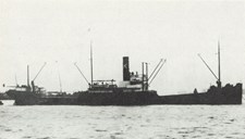 SS "Fingal" from Stavanger was on her way from Sydney to Port Darwin, Slomon Islands, with cargo and ammunition when it was torpedoed by a Japanese submarine. The deck was blown up and seven men lost their lives in the explosion. Some of the crew were blown overboard, and "Fingal" sank in a mater of minutes. Twelve men died.