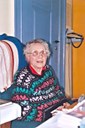 Alvhild Svanøe, married to Endre Svanøe (1917-2000). She knows well the histories of the farm and Svanøy, and she is currently working on a historical magazine.