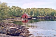 The sea warehouse at Erstadbukta. For some time, herring barrels were produced there.