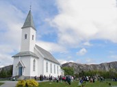 The islanders of Gulen were eventually able to build their own church, is spite of vehement resistance from the 'fjord people'. Before the consecration of Mjømna church in 1901, the inhabitants in the island communities had to travel all the way to Eivindvik to get to church.