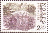The Norwegian composer Fartein Valen's composition "Kirkegården ved havet" (also known as "Le Cimetière Marin" or The churchyard by the ocean) is said to have been inspired by a cholera churchyard in Sunnhordland. In 1987, the Norwegian Postal Service issued two commemorative stamps in connection with the centenary of Valen's birth. One of the stamps has the gate to the churchyard as its motif.