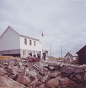 In 1961, the people of western Solund built a chapel at Indrevær in memory of the great missionary from the island. The house, which is the only chapel of its kind in Solund, has the name of David Lunds Minne (memorial). Parts of the house have been used as a residence. The picture is from the consecration.