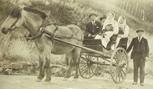 On the way to church at Verkland in 1915.