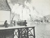 From Måløy, 21 December, 1941. The British-Norwegian forces sank several German vessels, destroyed the road and the telephone connection between Raudeberg and Måløy, as well as demolishing and setting on fire a number of industrial installations in Måløy.