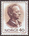 On 15 October 1970, the Norwegian Postal Service issued a series of stamps commemorating Norwegian scientists who have made important contributions to Norwegian and international natural science. The 40-øre value has a portrait of G.O.Sars.