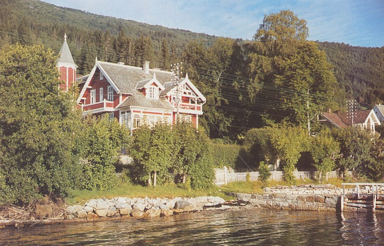 James Livesey's villa, 'Villa Lorna', seen from the sea.